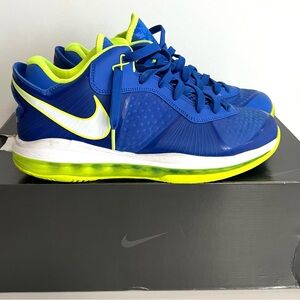 Nike Lebron VIII V/2 Low QS Sprite Treasure Blue White DN1581-400 Men's Size 10